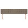VidaXL Tête de lit avec oreilles Taupe 163x16x78-88 cm Tissu3119212