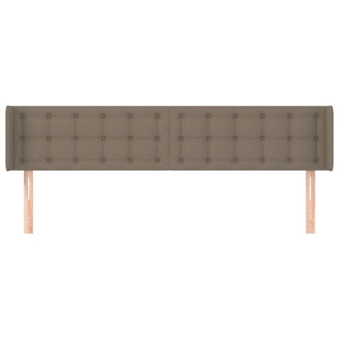 VidaXL Tête de lit avec oreilles Taupe 163x16x78-88 cm Tissu3119212