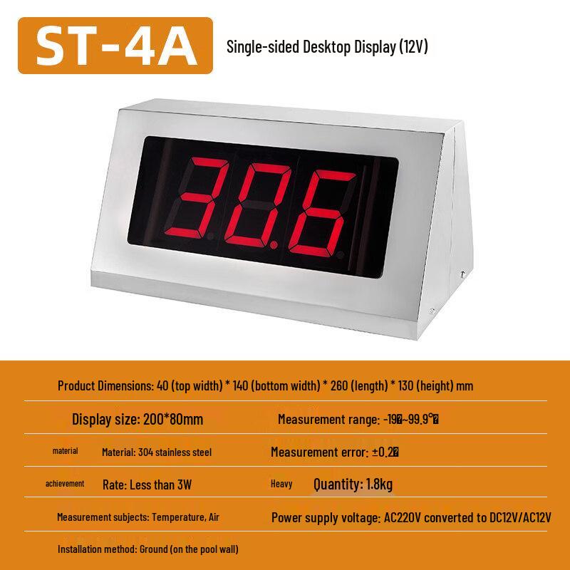 Jundingying Stainless Steel Swimming Pool Thermometer