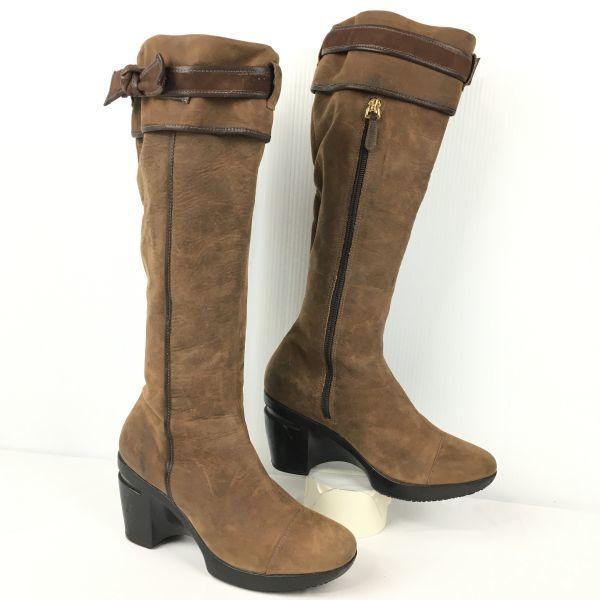 

COLE HAAN Long Leather Boots Size 7.5B (Approx. 24.024.5cm) Brown