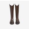 BASTO Women's Winter V-Cut Thick-Sole Tall Boots