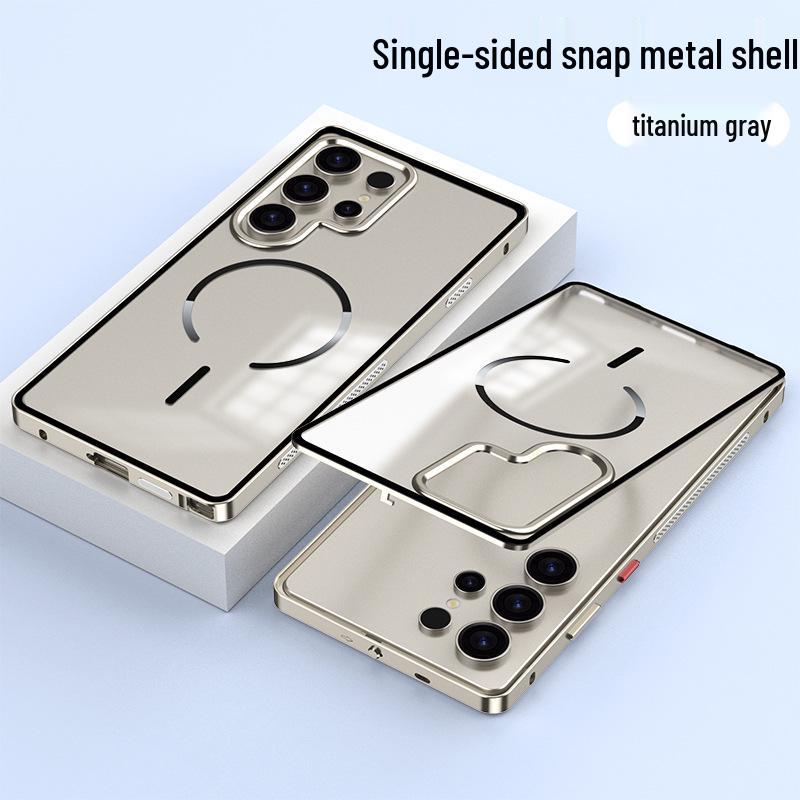 Magnetic Metal Frame Phone Case with Heat Dissipation for Samsung S23 Ultra/S24 Ultra