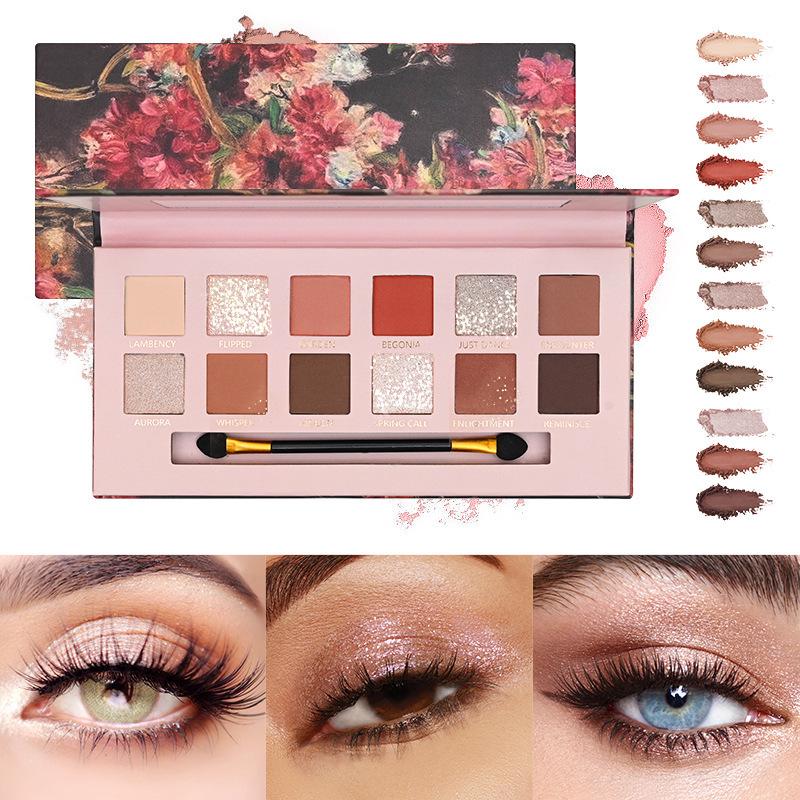 KAPEL 12-Color Matte Earth Tone Eyeshadow Palette – Low Saturation Oil Painting Style