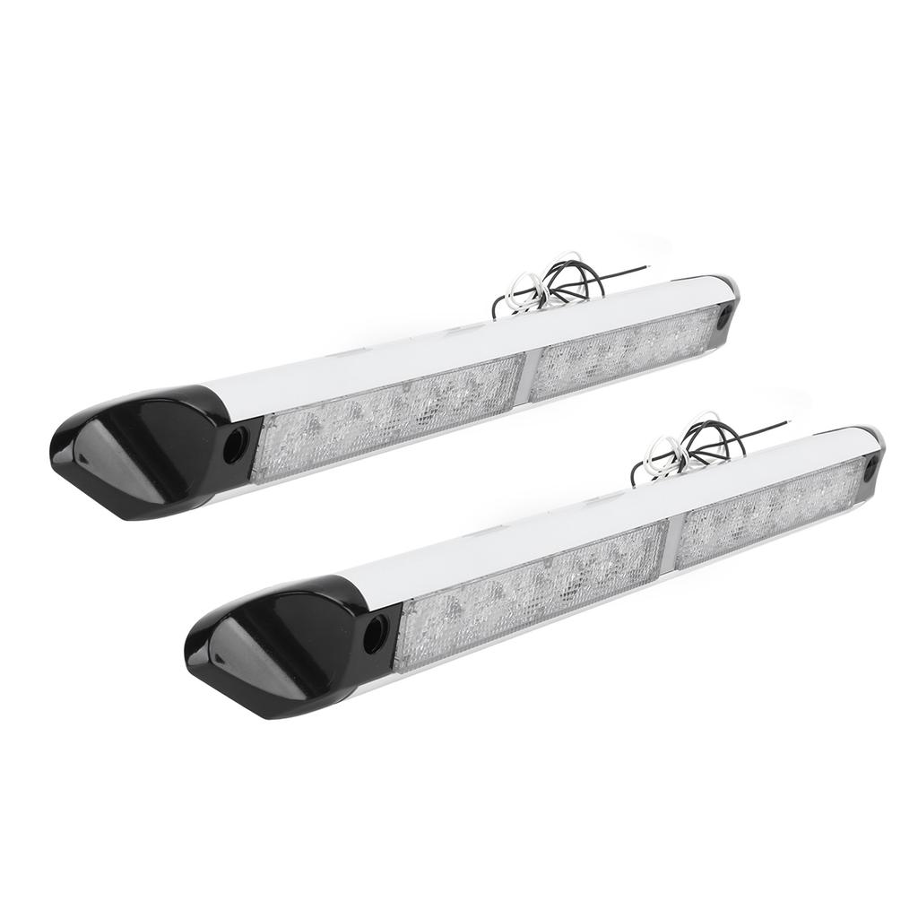 2 Pcs RV LED Porch Awning Lights DC 12V to 24V Energy Saving Exterior Awning Utility Light Strip Bar for Trucks Caravan
