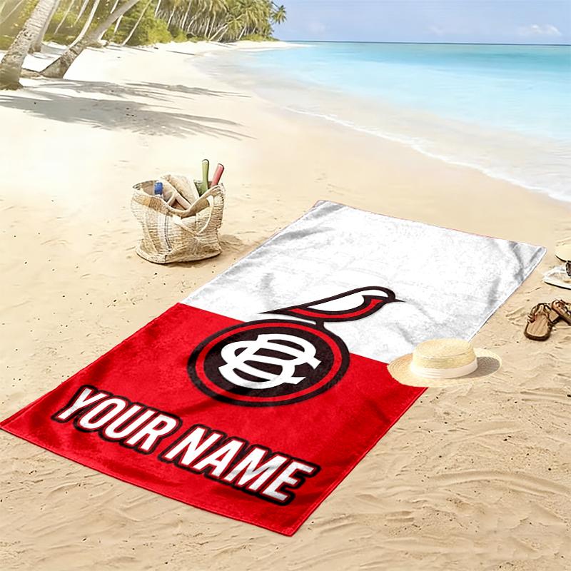Custom Name Bristol City FC Print Beach Towel, Large Soft Quick Dry Towel for Beach Camping Swimming