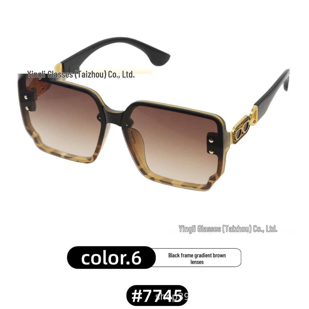 High-End Women's Fashion Sunglasses - Slimming, Large-Frame, Brand Style, Streamlined Design