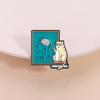 Cute Cat Collection Enamel Pins Cartoon Turbo Granny Cat Anime Character Kitten Doctor Animal Brooches Lapel Badge Jewelry Gifts
