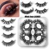 9 Pairs Of Natural Chemical Fiber False Eyelashes, Lotus Table Holder, Thick And Large Curled Crossed Eyelashes