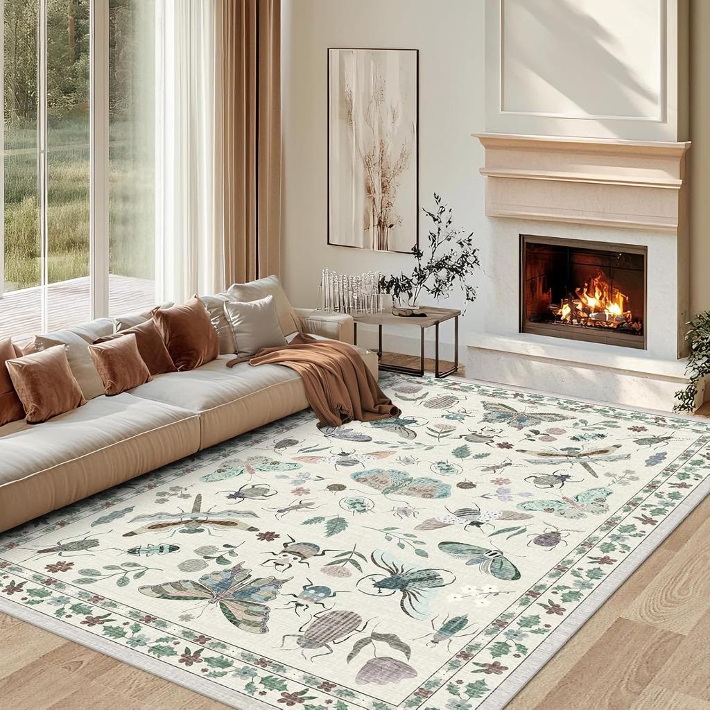 Retro Carpet, Foyer Carpet, Living Room and Bedroom Floor Mat, Home Decoration