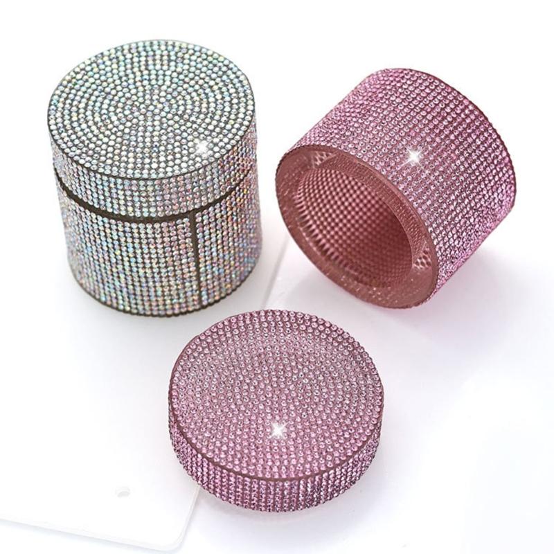 Multifunktionale Nailart-Tasse mit Strassdekoration zur Pinselreinigung und Schmuckpräsentation, zartes Aussehen