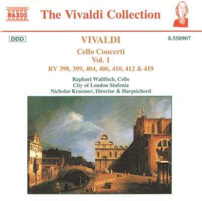 CD ANTONIO VIVALDI RAPHAEL WALLFISCH  Cello Concerti Vol. 1  RV 398 399 8550907 Naxos 1995 Europe Classical Used