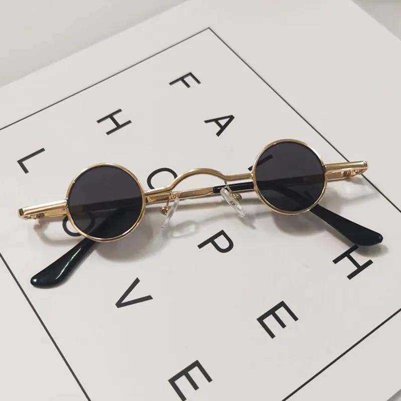 Latest Party Colorful Super Small Spectacle Frame Frame Circular Vintage Sun Glasses Glasses for Men and Ladies Mini Round Frame Eyeglasses Hip Hop