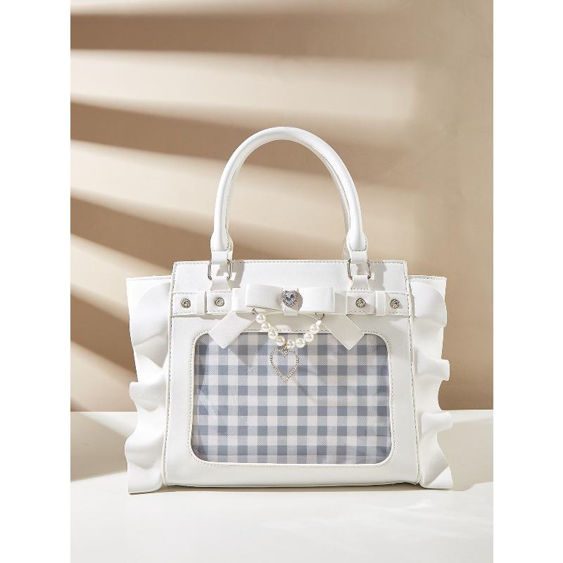 [pu] Женская сумка через плечо Mine Love Portable Snacks Lace Pearl