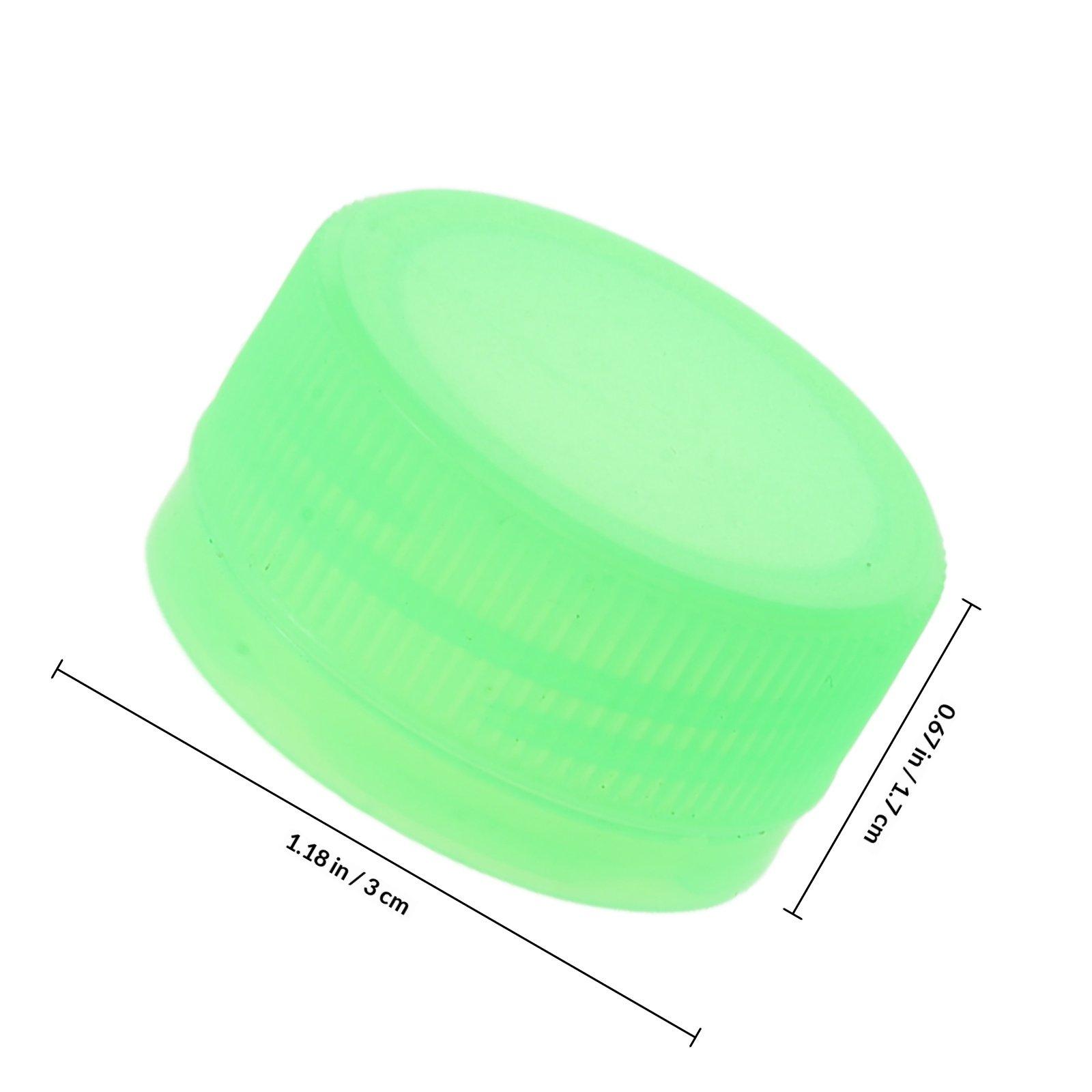 

100Pcs Plastic Bottle Covers Colorful DIY Caps for Spring Water Bottle Art Craft Home School Projects Reusable Safe зелений