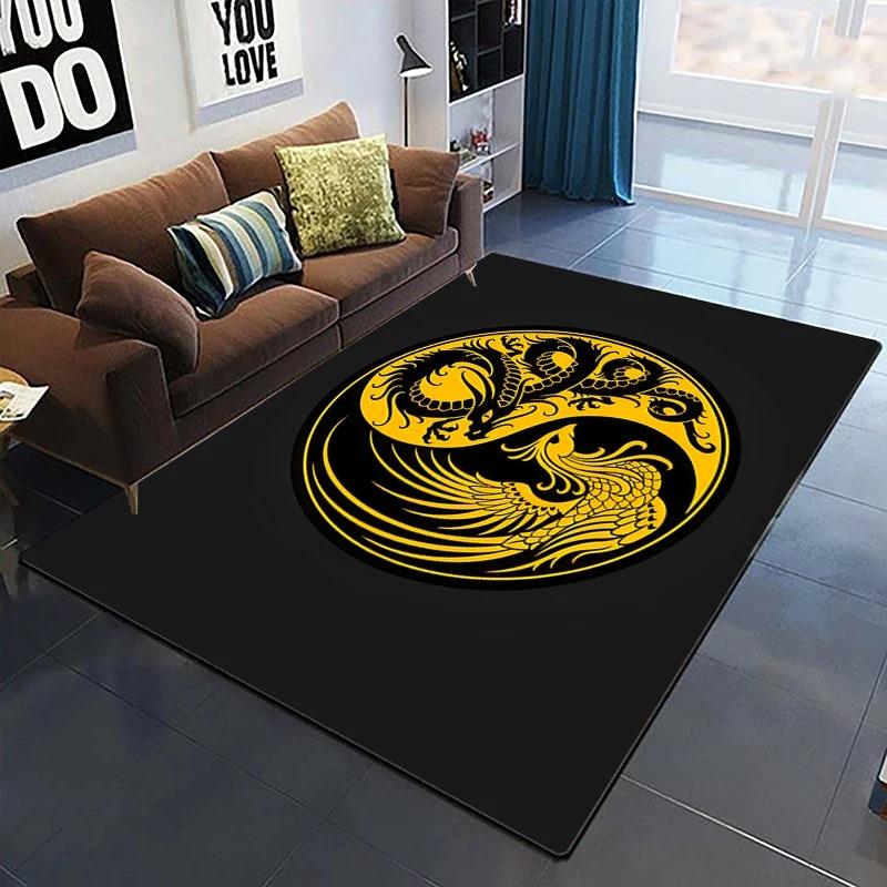 Modern Chinese Koi Tai Chi Eight Trigrams Yin Yang Pattern Chinese Cultural Elements Theme Living Room Carpet Bedroom Rug