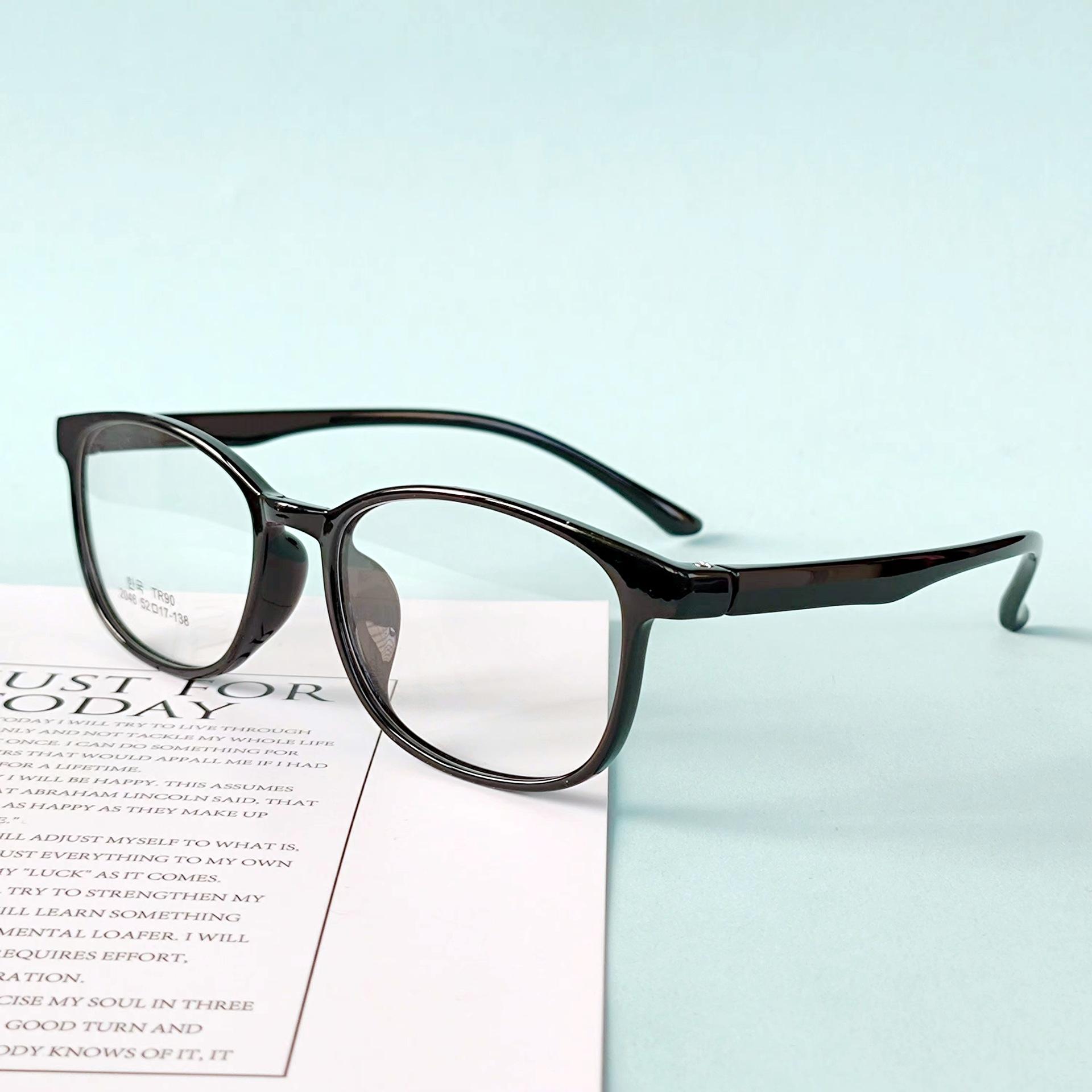 Adult Korean Preferred Material Ultra-Light Super Elastic Tr90 Men S And Women S Myopia Glasses Frame 2046