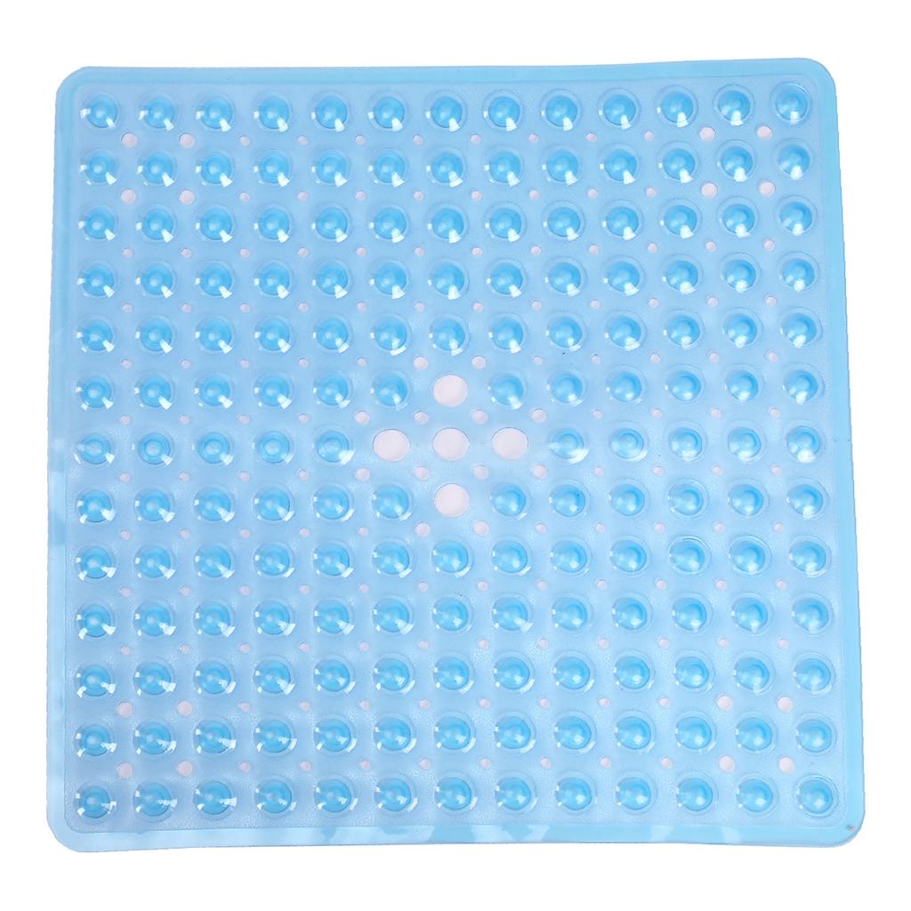 Square Bath Mat, Non-slip Bath Mat with Suction Cup, Bath Mat, Drain Hole, Machine Washable