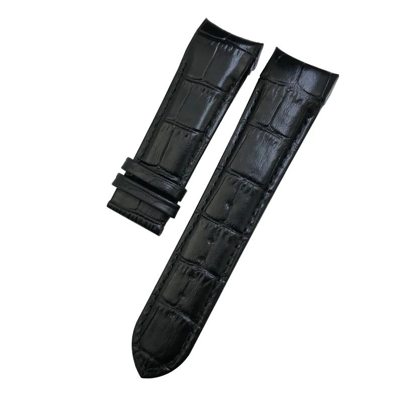 

для Tissot T035 617 627 439 Коричнево-черный Кожаный Ремешок для Часов Бабочка Пряжка Мужской 22мм 23мм 24мм Оригинальный Ремешок для Часов 22mm чёрный