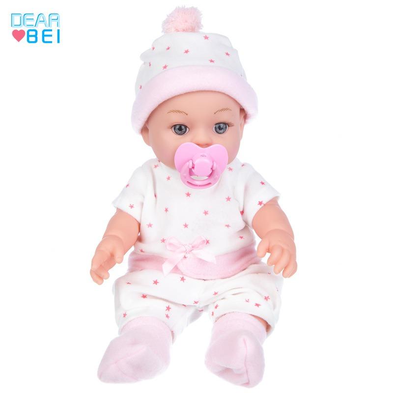 Inch Soft Rubber Reborn Baby Doll Fashion Dress Up Play Toy For Girls