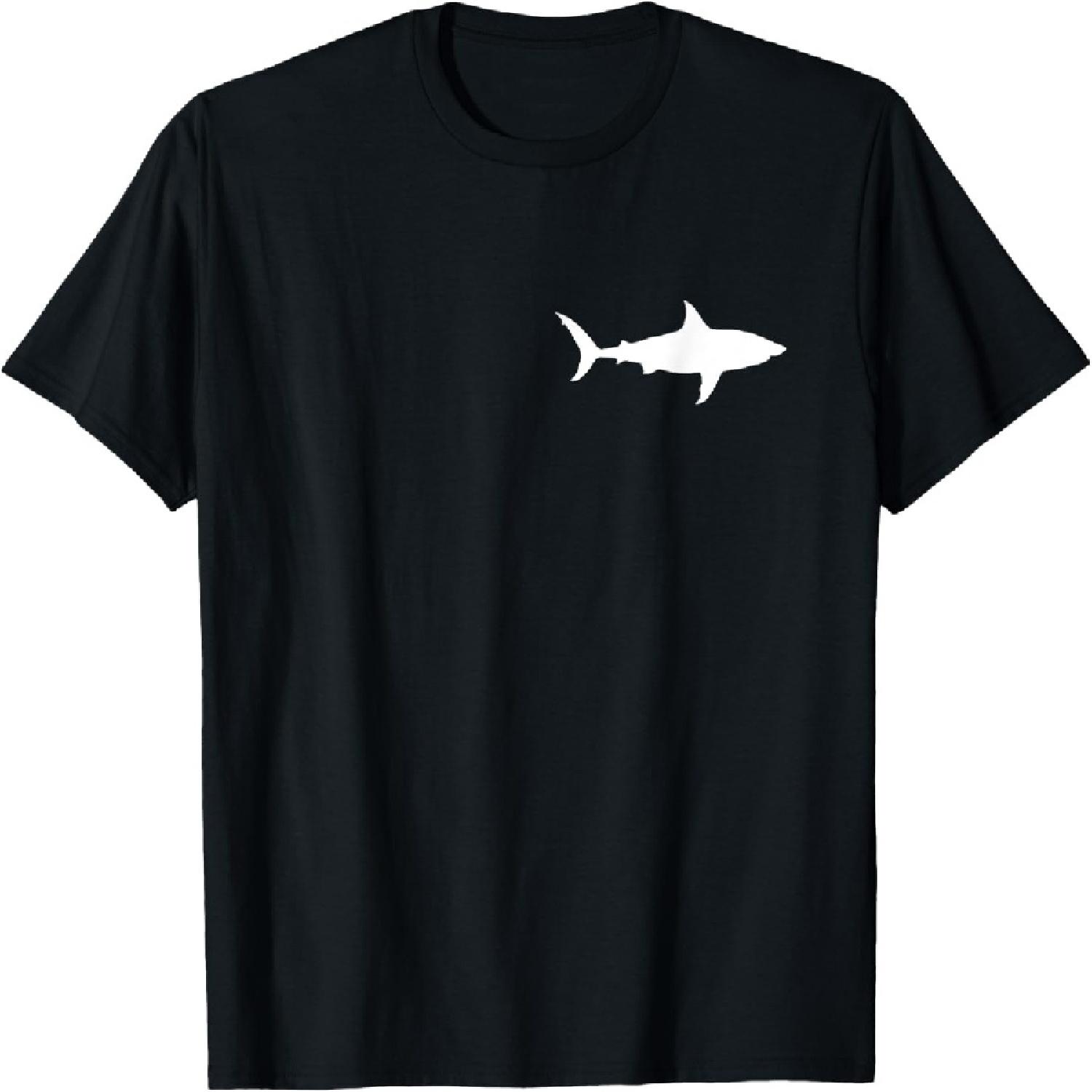 

Great white shark Lovers –Pocket Patch Silhouette T-Shirt XXXXXL різнокольоровий