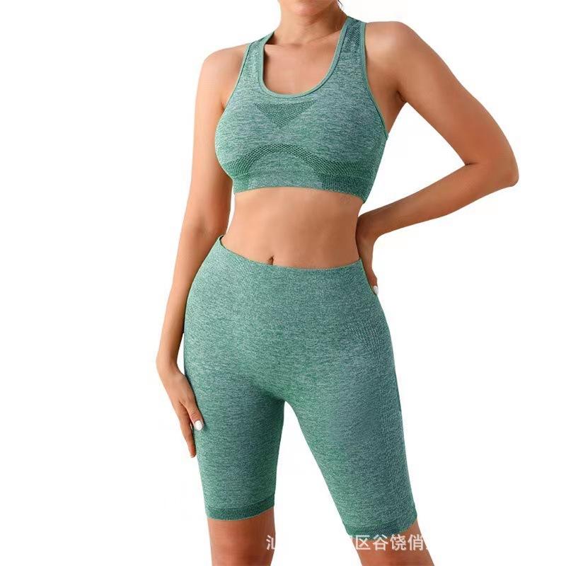 JYL Yoga Shorts Trousers Suit Sports Short Pants High Strength Integrated Vest