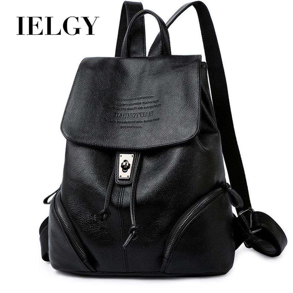 IELGY Zaino in morbida pelle moda antifurto semplice nero antifurto borsa  da donna di grande capacità acquista in modo economico — spedizione  gratuita, recensioni reali con foto — Joom