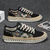 Men's Ethnic Style Breathable Casual Shoes Summer Lightweight Cloth Loafers Comfortable Driving Walking Shoes