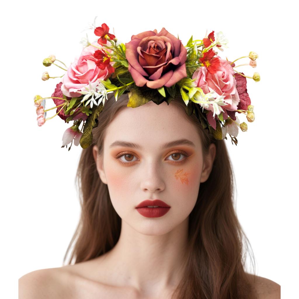 New simulation rose headband Mori bridal party hair accessories photo vacation wedding photo headgear women