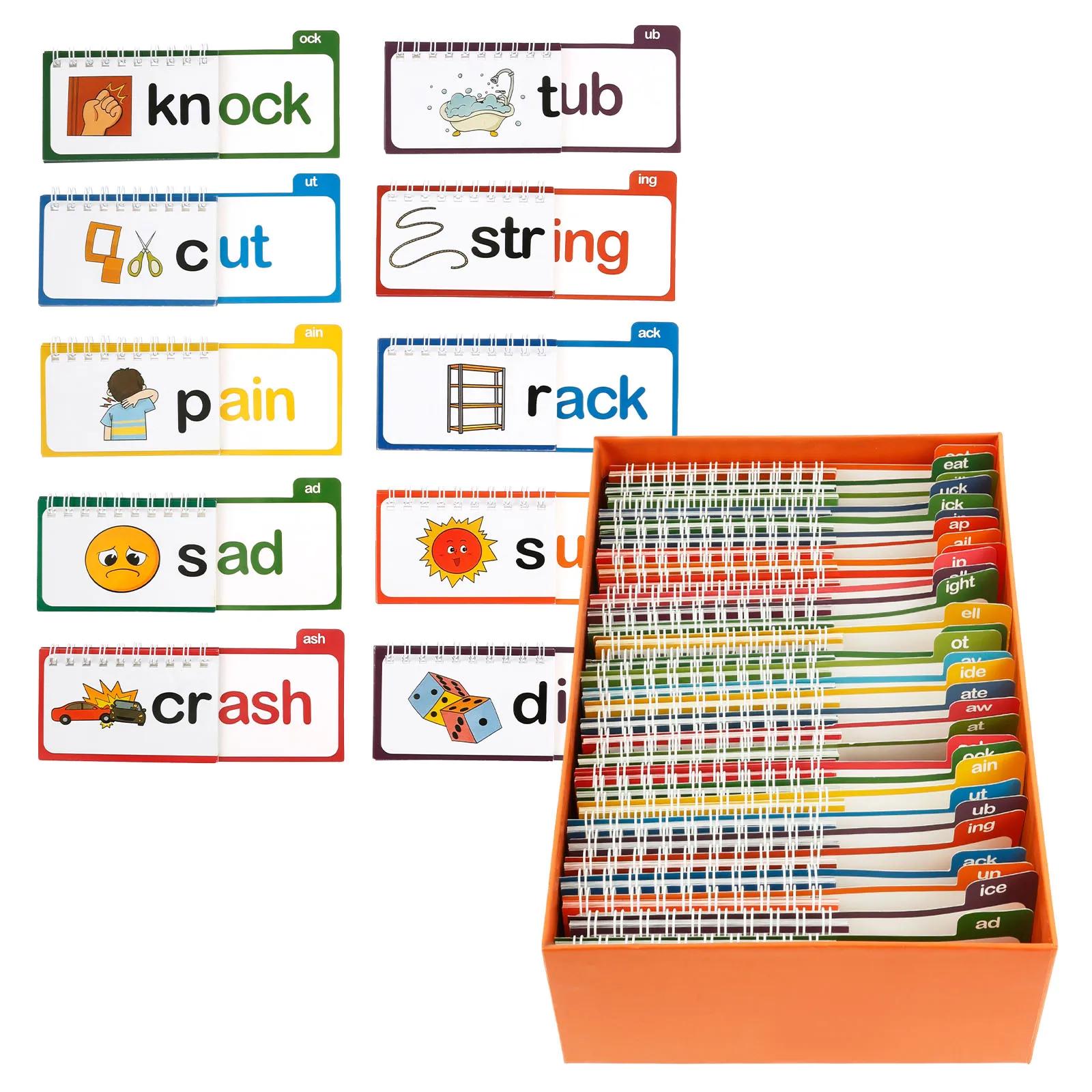 Набор цветных карточек со звуками букв, рифмующаяся книжка-перевертыш, карточки со словами ABC, помогающие детям изучать фонетику, рождественский подарок