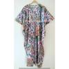 Indian Pink Long Floral Print Cotton Plus Size Maxi Women Cover Up Caftan Dress CKFTN-SCRN-FULL-BUYIT-047