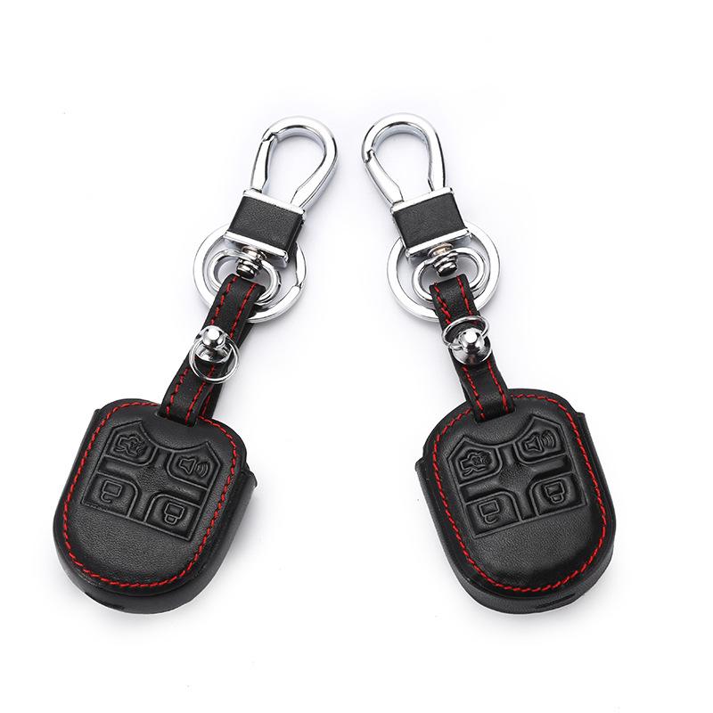 Genuine Leather Key Cover for Ford F150 Raptor Remote with Four/Five Button Compatibility
