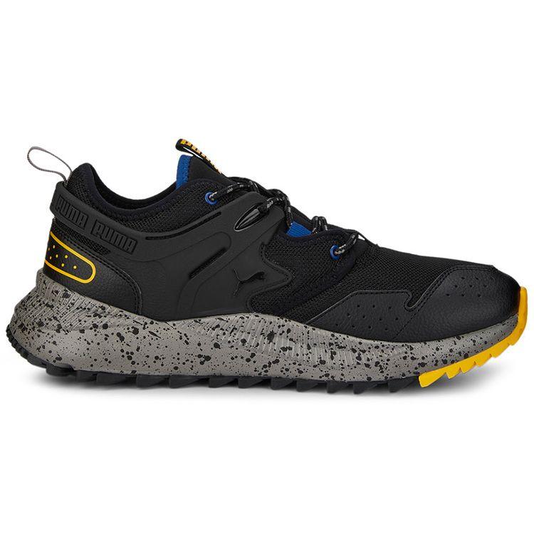 Puma Pacer Future Cushioning Comfortable Fabric Leather Breathable Shock Absorption Low Top Casual Running Shoes Unisex Sneaker Black Yellow 382884-07