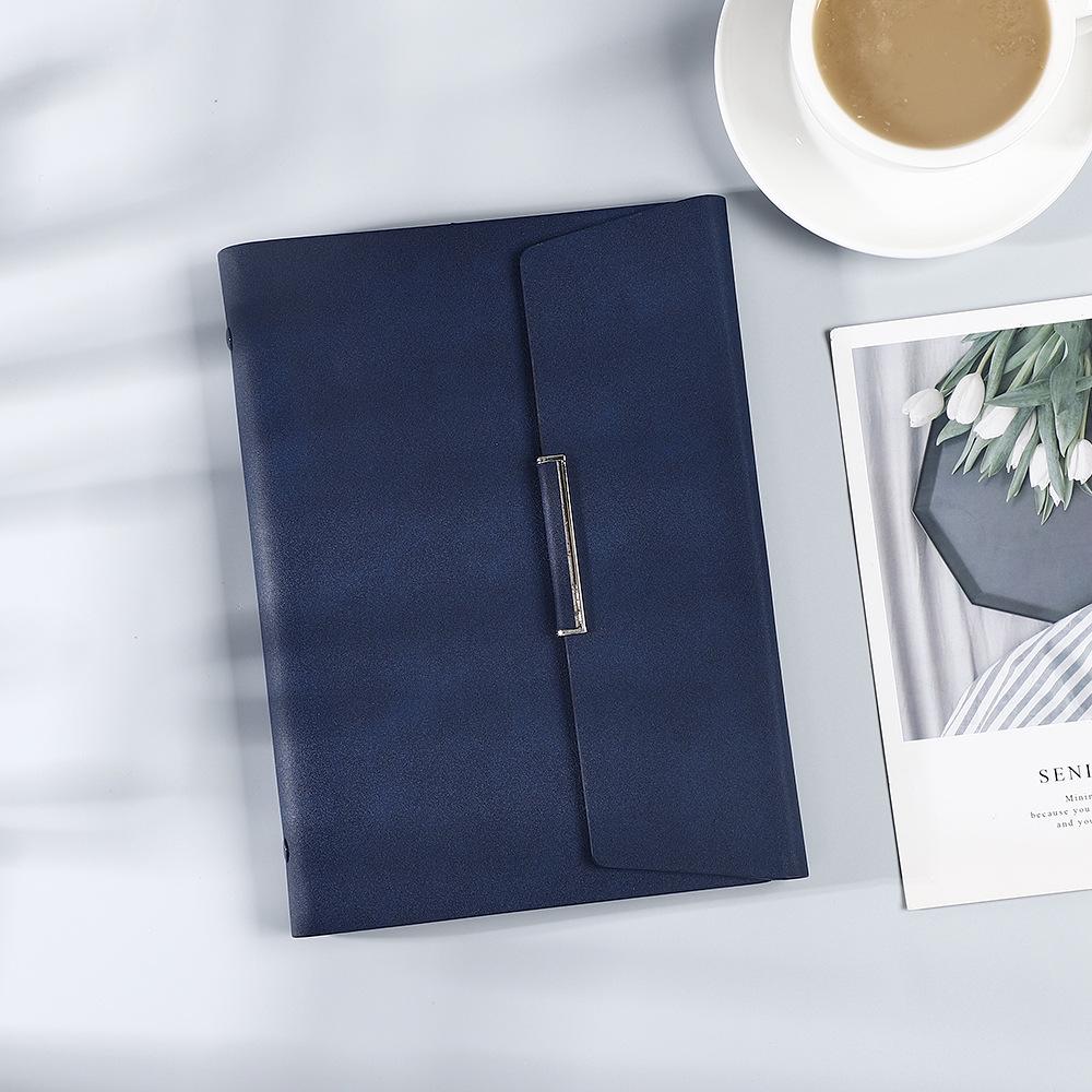 A5 Tri-fold Loose-leaf Notebook & Notepad for Business Meetings with Customizable Logo, Gift Box Set