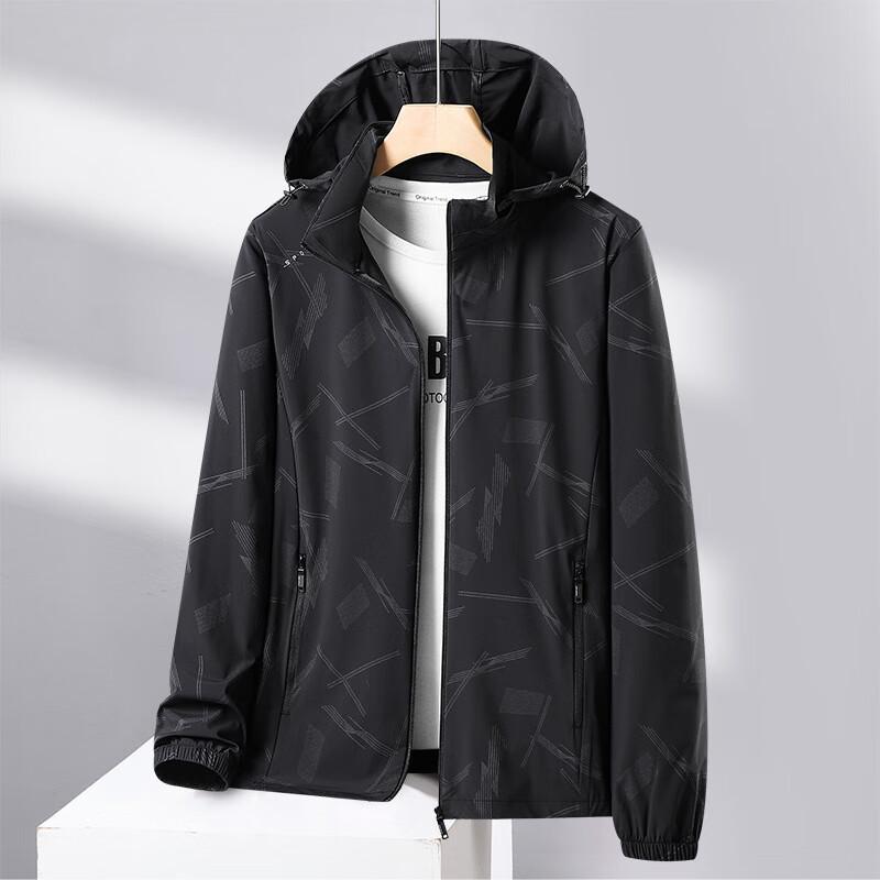 Мужская летняя куртка JIAOXIU с защитой от солнца и съемным капюшоном