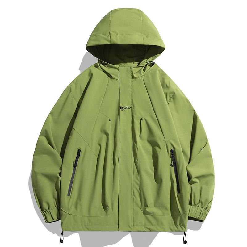 Neue Dünne Jacke Lässige Kapuzenjacke Herren Abnehmbare Kapuze Outdoor Winddicht Wasserdicht Jacke Bergsteigen