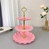 1PACK three-layer cupcake holder, European ruffle or lace dessert tower tray for tea parties, proms and weddings