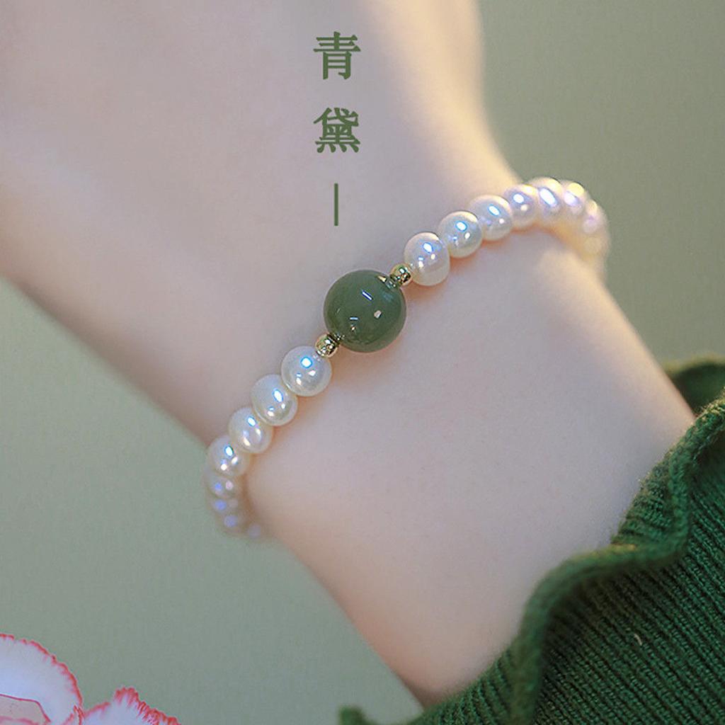 Qingdai Bracelet Pearl Girl 2025 New High-end Ins Versatile Bracelet Transfer Bead Girl