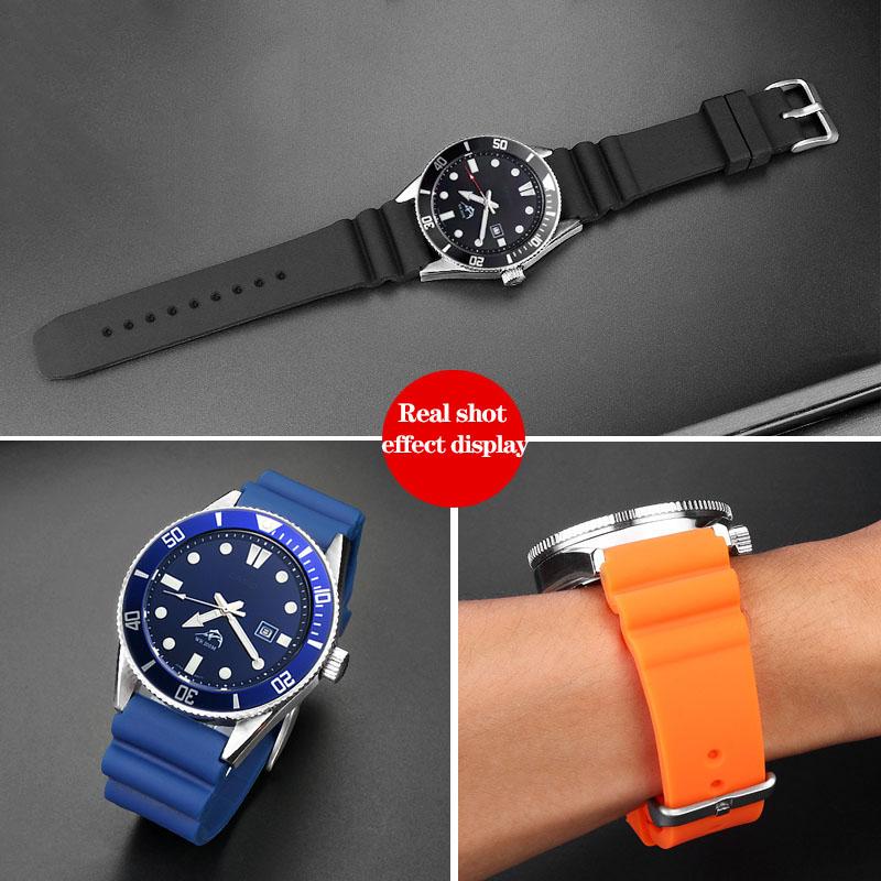 For Casio Diving Watch Swordfish MDV-106 MTP-VD01 MDV-107 Efr-303l Series Resin Silicone Strap Green 22mm Water Proof Watchband