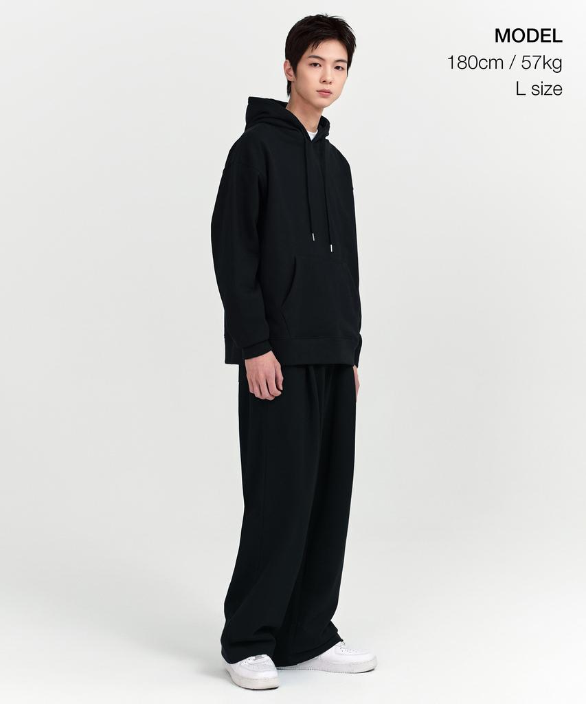 Heavyweight Oversized Hooded Sweatshirt [Black]