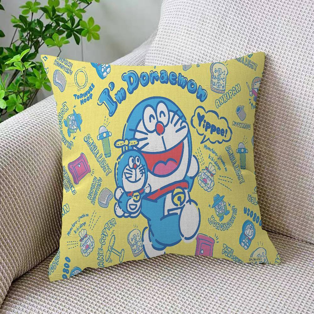 Funny D-Doraemon Cartoon Pillow Gifts Home Office Furnishings Bedroom Sofa Car Cushion Cover Case 45x45cm