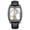 Reloj Mecánico Automático Transparente Hombre Steampunk Esqueleto Engranaje de Lujo Cuerda Automática Cuero Relojes de Hombre Montre Homme