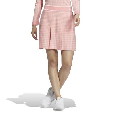 Adidas Golf Schottenmuster Falten-Golfrock in Sparkle Damen Semi-Pink