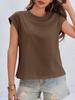 Women's Cotton Cap Sleeve Tank Top Crew Neck Loose Fit Summer T Shirt