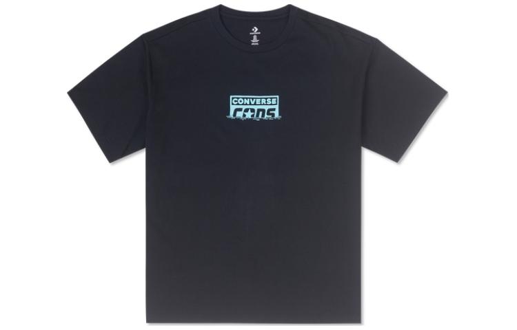 Converse T Shirts Men s Black Crew Neck Moderate Straight Fit 10027156-A01 2XL