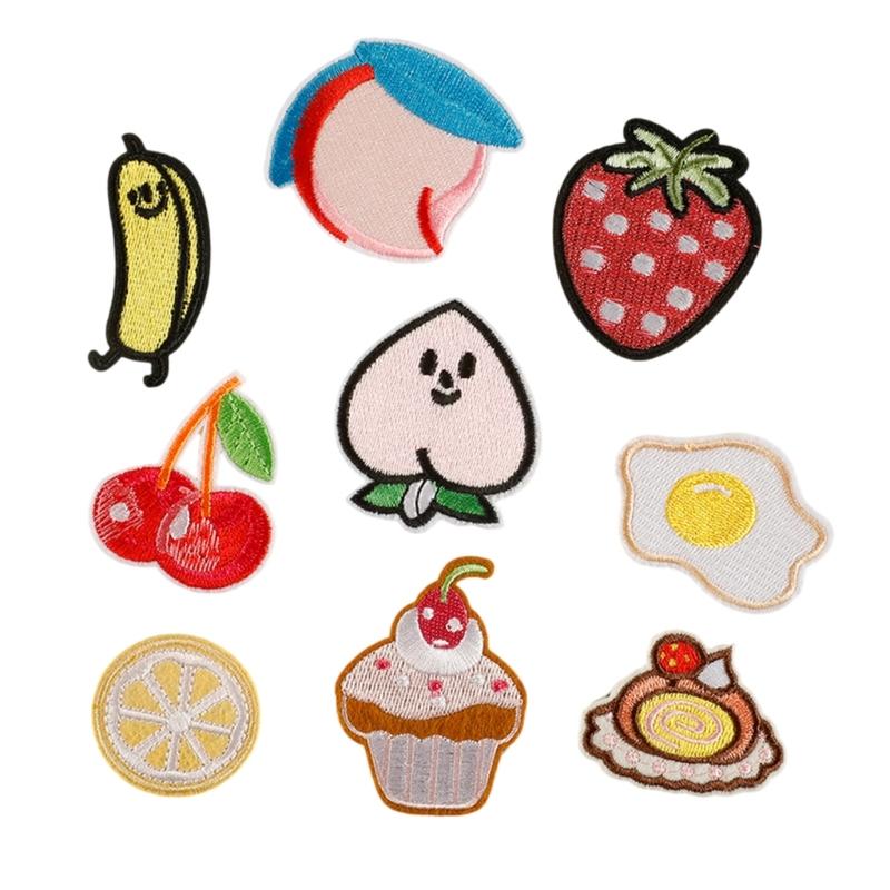 

9 Pcs Strawberry Embroidered Patches Repair Patches Iron On Patches Applique Patches Peach Sew On Patches for Clothes 1