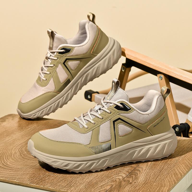 Large Size Lightweight Wide Head Casual Sports Shoes Fly-Woven Mesh Men'S Shoes Fat Feet Fat Barefoot Running Shoes