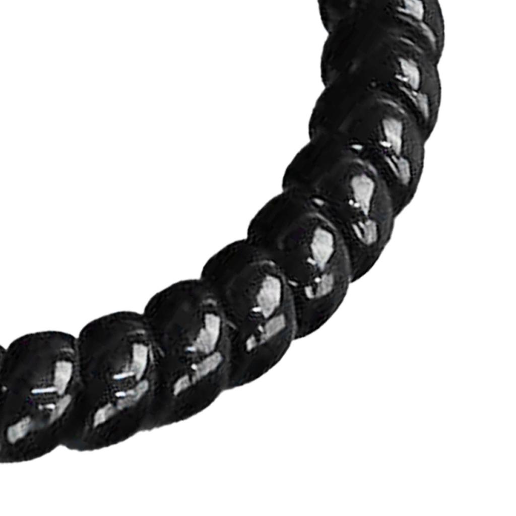 Legături de păr cu spirală elastică în formă de cablu de telefon Elasticitate ridicată împiedică tragerea legături de păr în spirală Negru