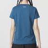 Under Armour Solid Color Sports Fitness Round Neck Short Sleeve T-Shirt Women Tops Blue-Green 23500508-343
