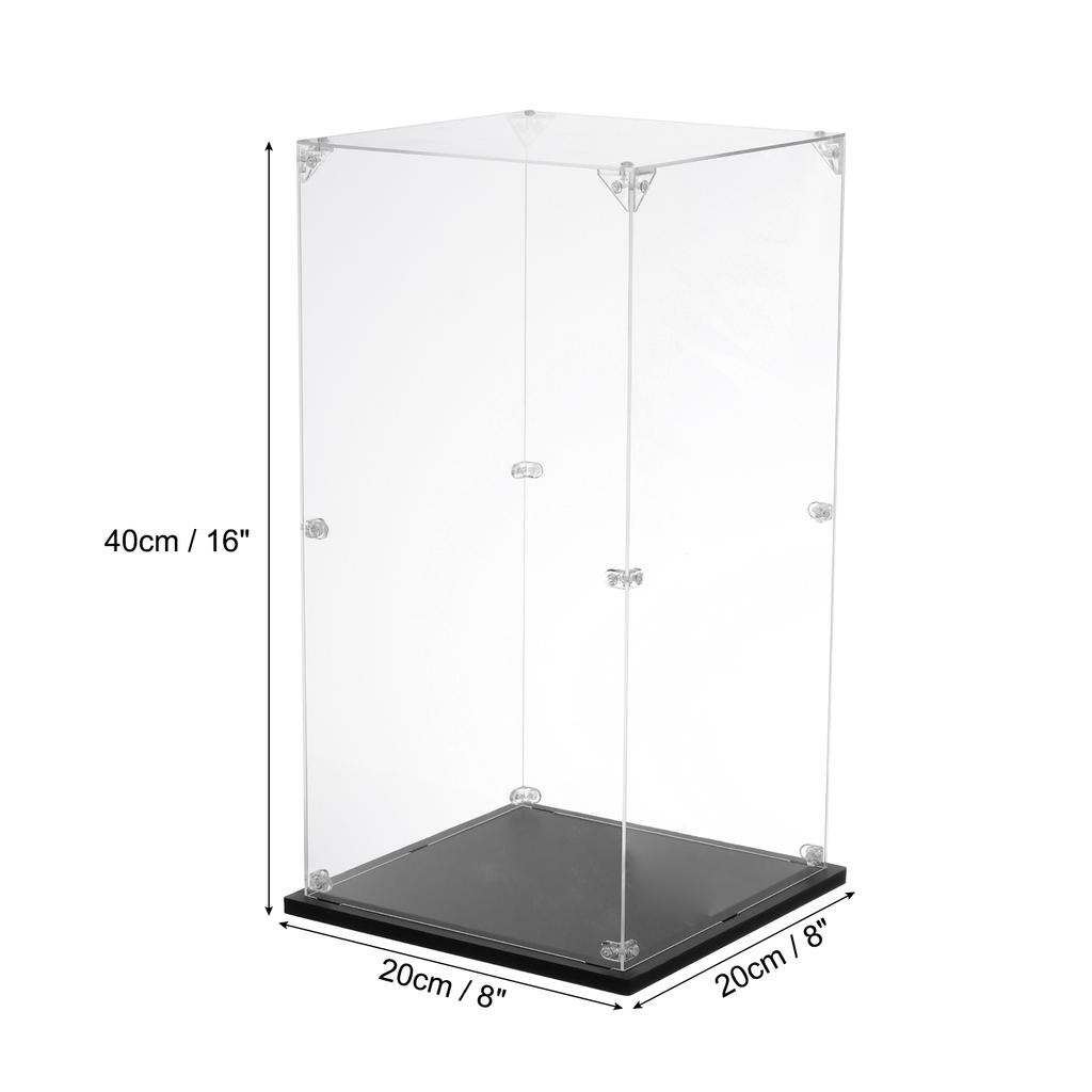 Acrylic Display Case Clear Display Box Show Case Assemble Dustproof Display Box Storage Organizer for Collectibles Action Figure