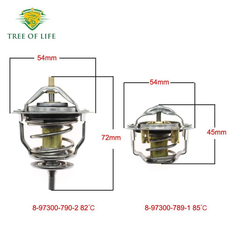 1 Jeu Thermostat de Refroidissement Moteur Pour ISUZU NPR NKR NRR NQR 4HF1 4HG1 4HE1 4HK1 4.3L 4.8L 5.2L 1998-2016 8973007891 8973007902